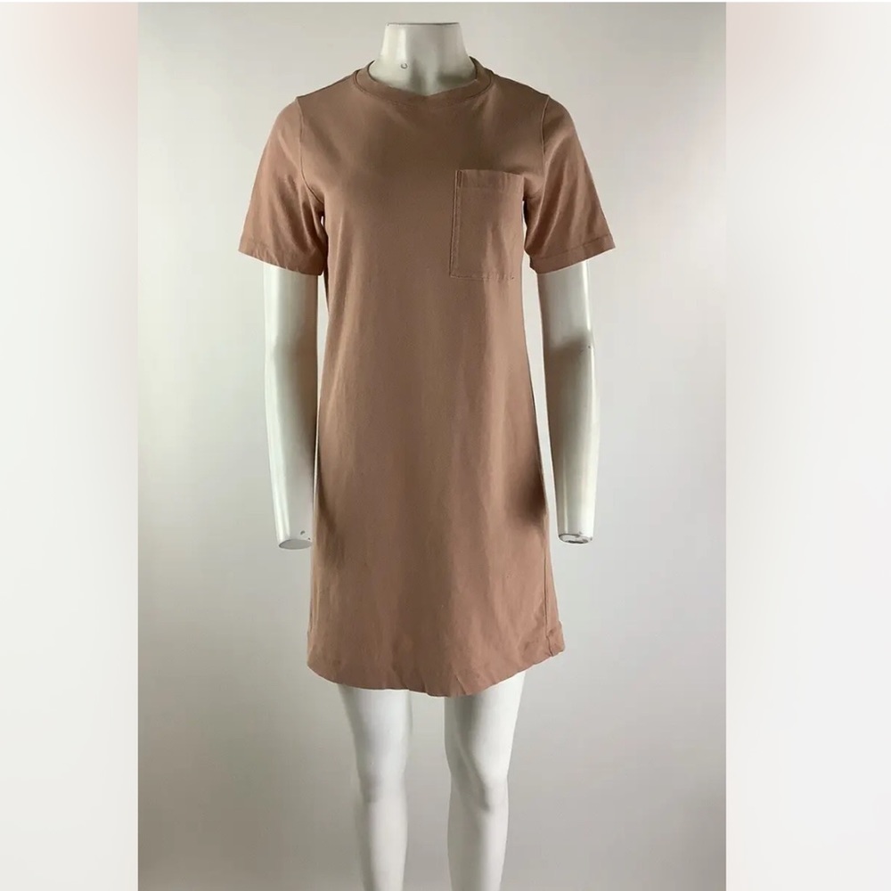 Everlane Sz S The Weekend T Shirt Dress Salmon Pink 100% Cotton Pullover